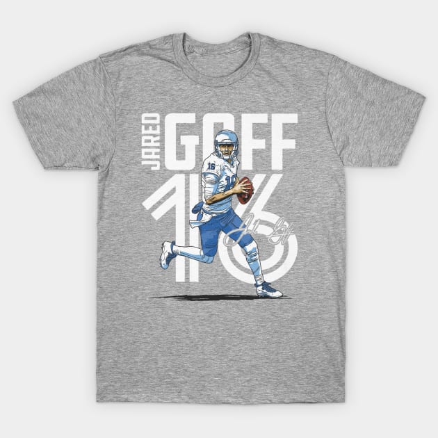 Jared Goff Detroit Inline T-Shirt by ClarityMacaws